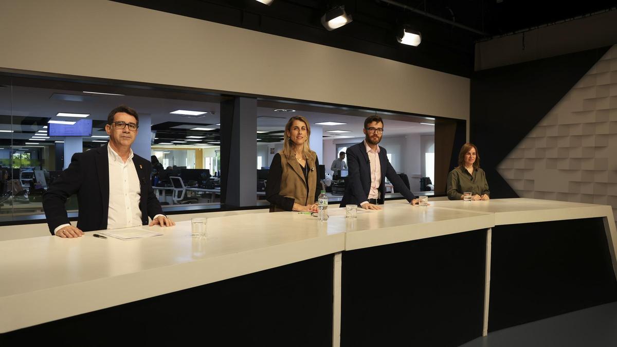 Las primeras autoridades de San Vicente del Raspeig, Crevillent, Novelda y Xixona, en el plató de InformaciónTV