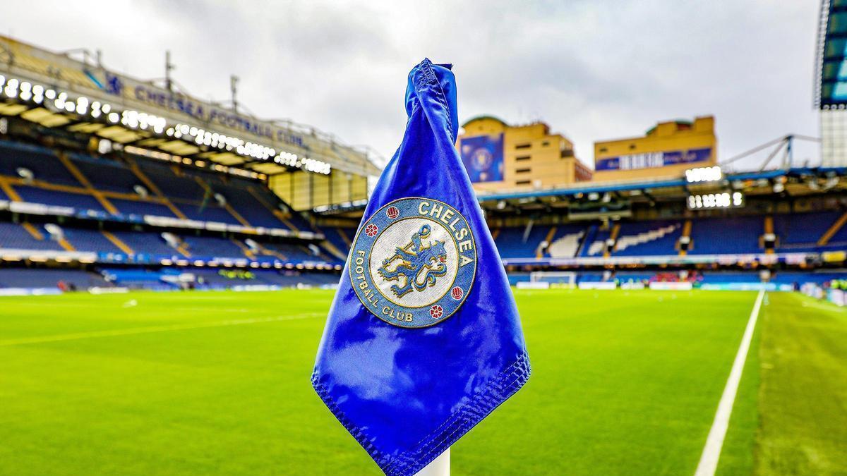 Bandera del Chelsea en Stamford Bridge.