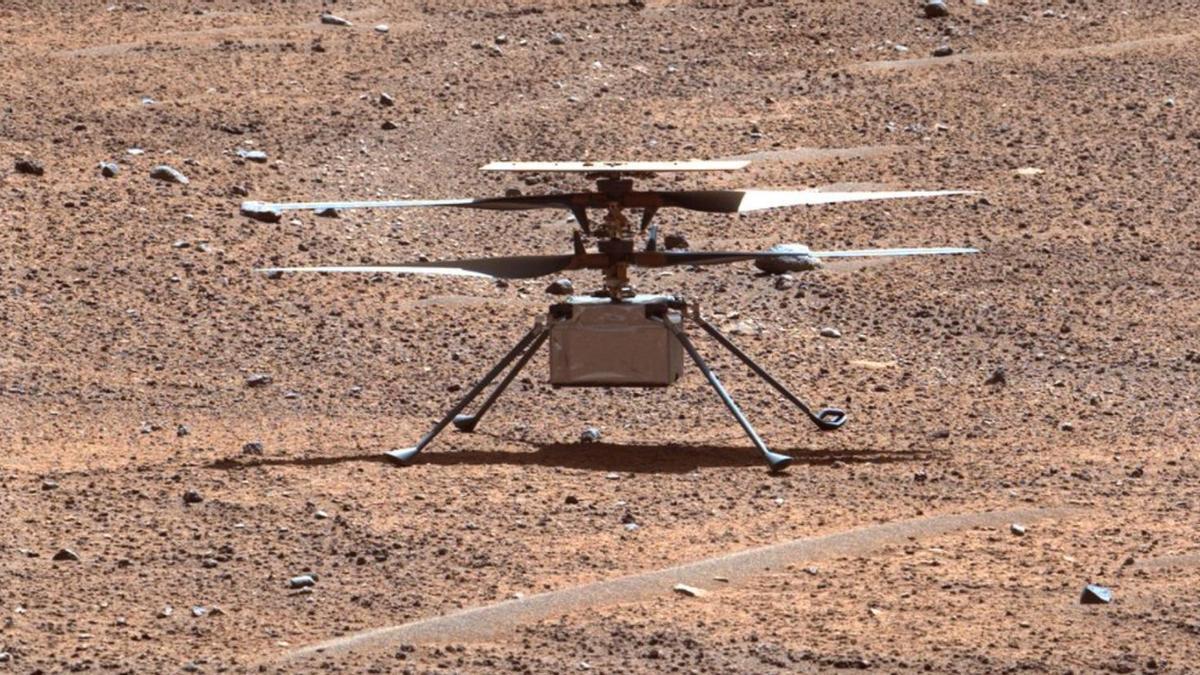Última imagen captada del helicóptero Ingenuity en la superficie de Marte.