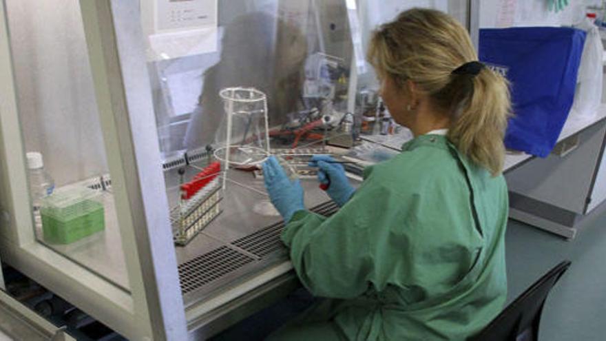 Una mujer trabaja en un laboratorio.