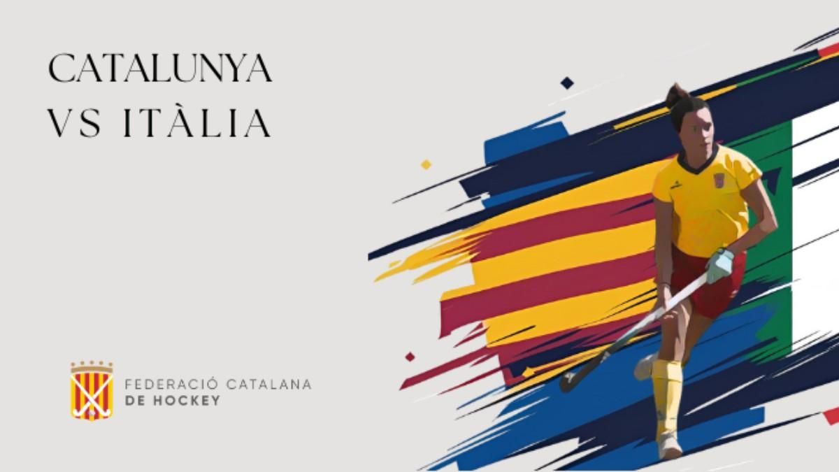 El cartell del partit que enfrontarà a la selecció catalana i italiana a Terrassa