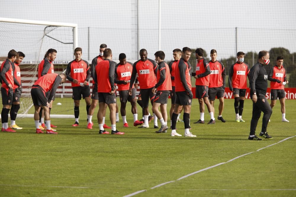 Entrenamiento del Sporting en Mareo.