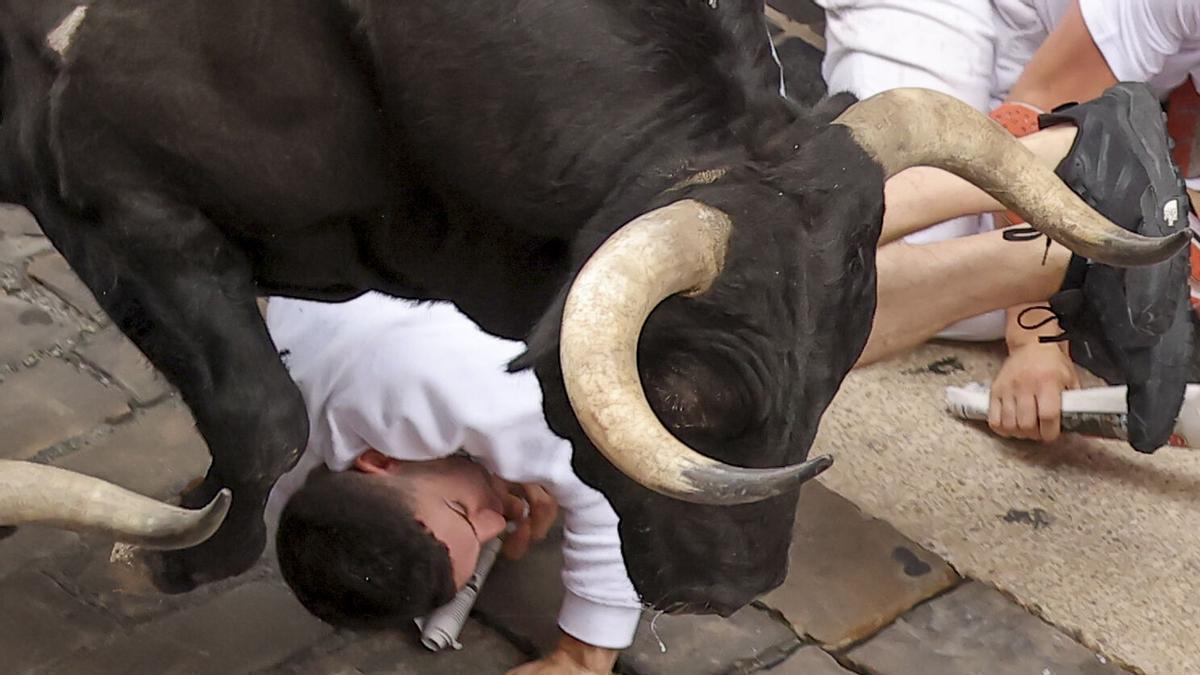 Peligroso cuarto encierro de los Sanfermines
