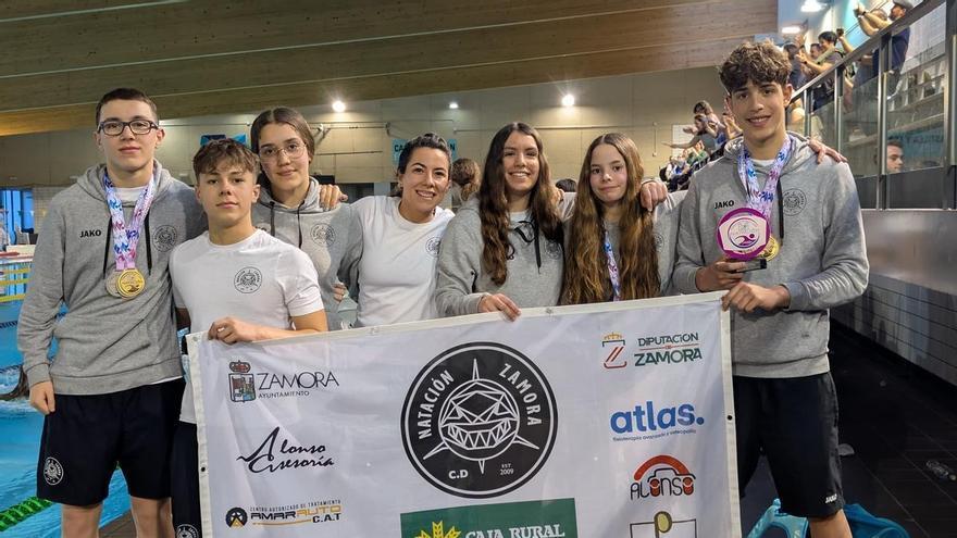CD Natación Zamora en el Campeonato de Castilla y León Infantil de Invierno: Octavo puesto y 17 medallas