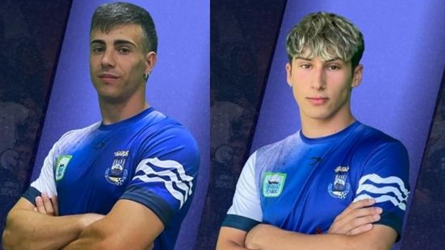 A la izquierda Pepe Camiña y a la derecha Samu Seijas, nuevos fichajes del Bueu Atlético de balonmano.