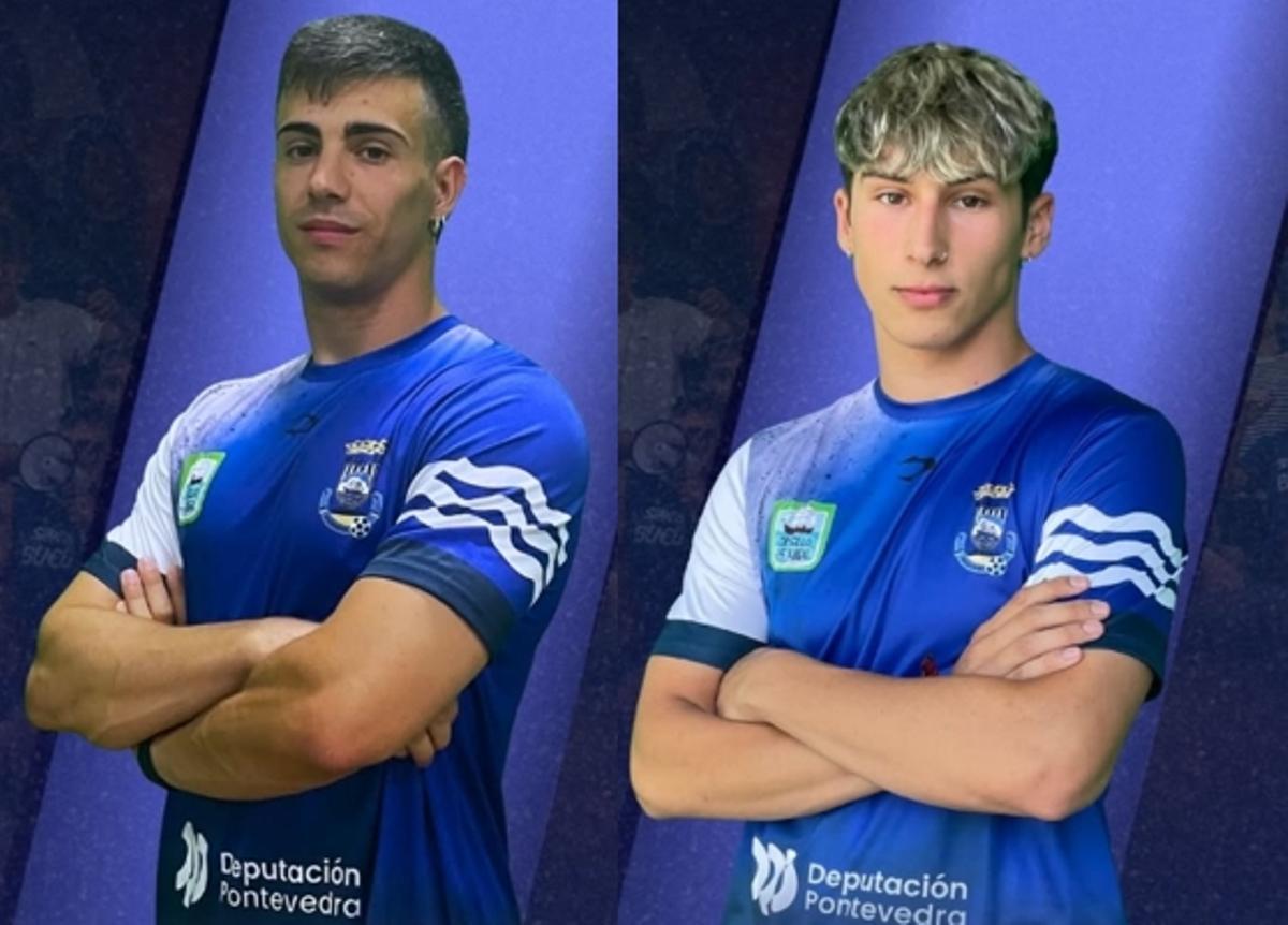 A la izquierda Pepe Camiña y a la derecha Samu Seijas, nuevos fichajes del Bueu Atlético de balonmano.