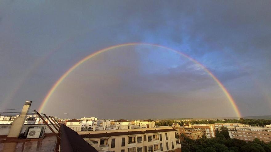 El espectacular doble arcoiris que ha cruzado Córdoba