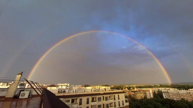 El espectacular doble arcoiris que ha cruzado Córdoba