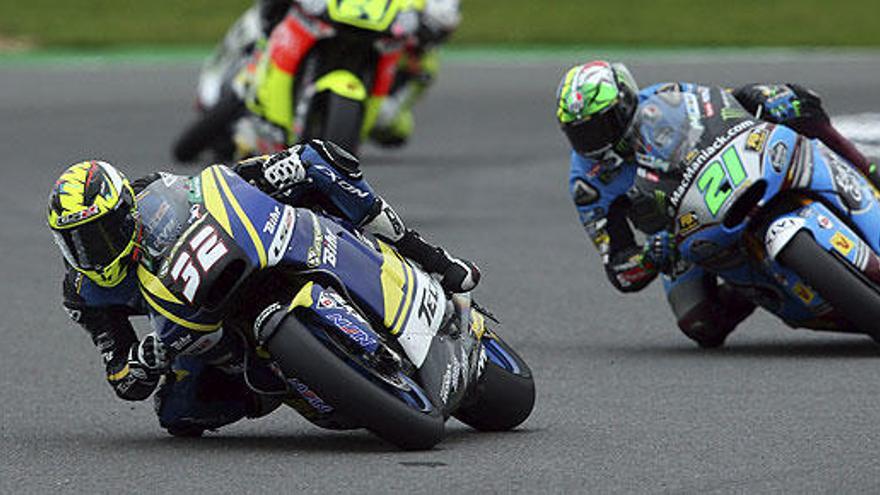 Isaac Viñales, en los entrenamientos de Moto2