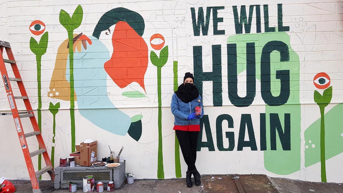 Mural de la viguesa Vanesa Álvarez en Nueva York