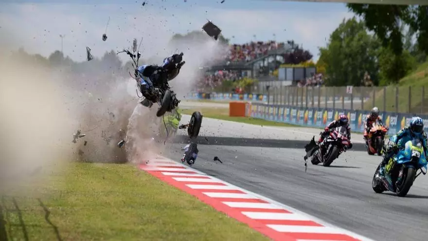 El shock en directo del equipo de Álex Márquez tras su terrible caida