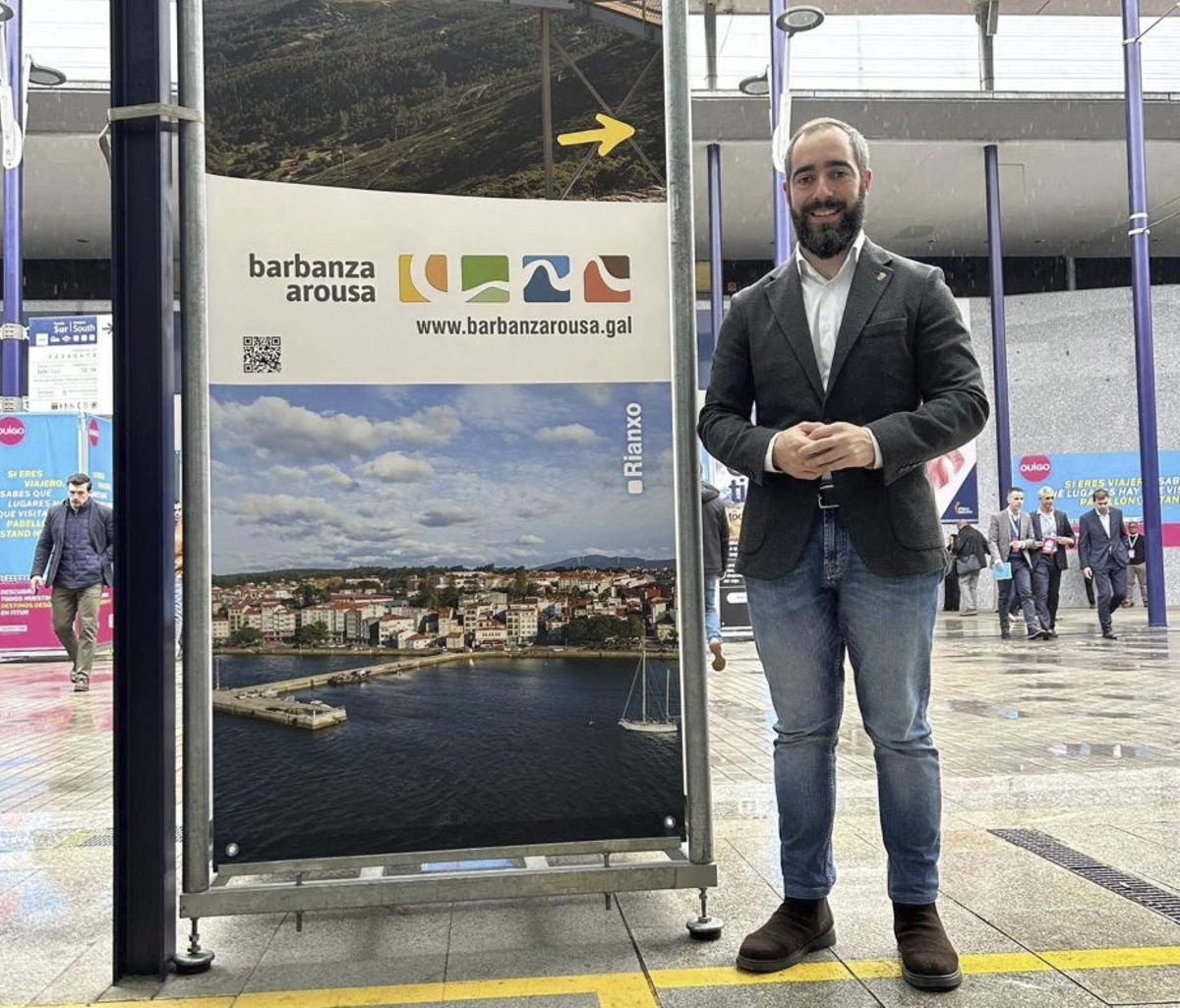 O alcalde de Rianxo, Julián Bustelo, en Fitur. | CEDIDA
