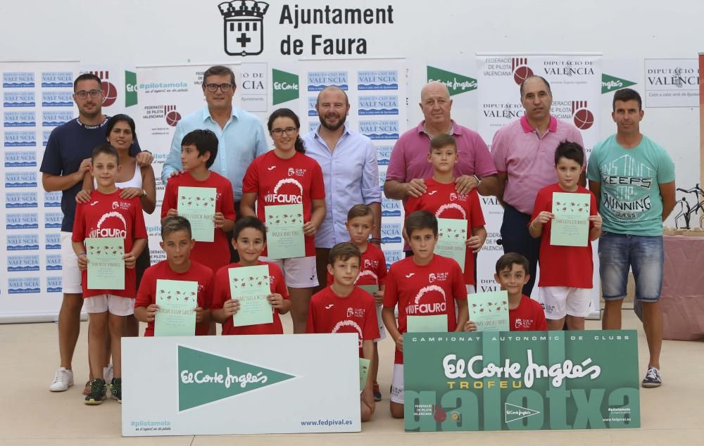 Faura presenta las últimas finales, del Campeonato Autonómico de Galotxa El Corte Inglés