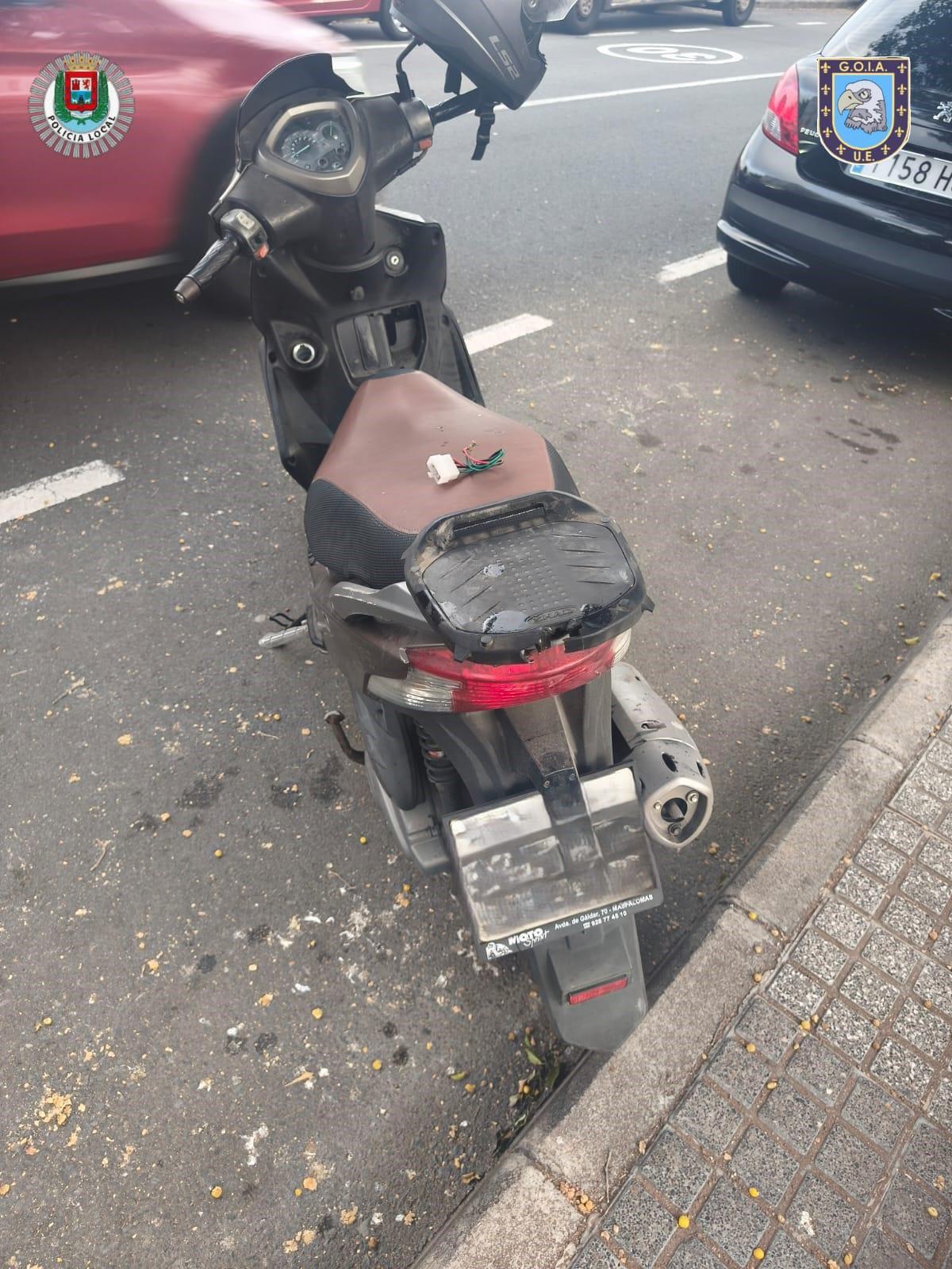 La moto robada.