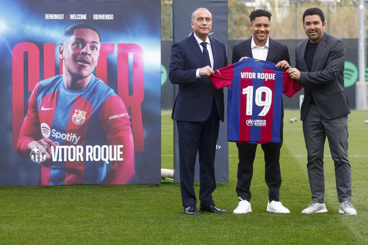 Vitor Roque presentado como nuevo jugador del FC Barcelona