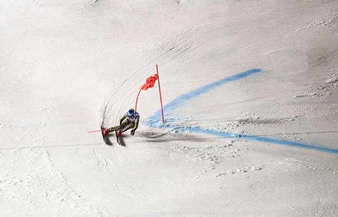 Mikaela Shiffrin de EE. UU. compite en la segunda edición del evento de slalom Gigante femenino en el Campeonato del Mundo de Esquí Alpino FIS 2019 en la Arena Nacional en Are, Suecia.
