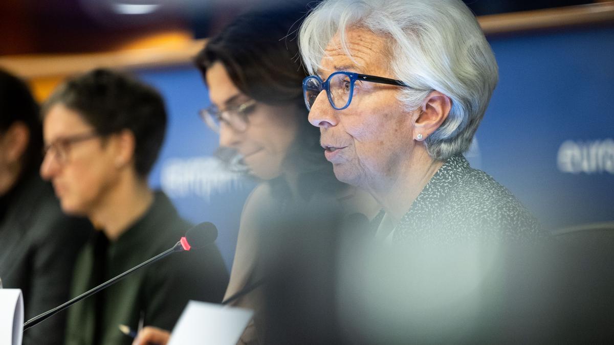 Christine Lagarde, presidenta del BCE, en una reunió extraordinària