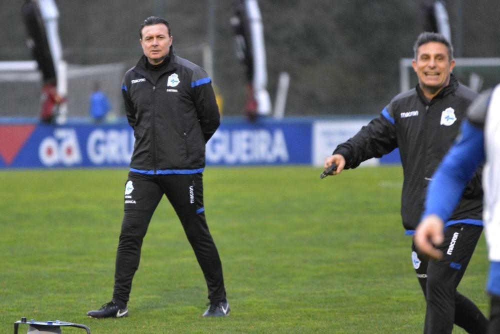 Fede Cartabia ha sido la única ausencia en el entrenamiento de esta tarde en Abegondo.