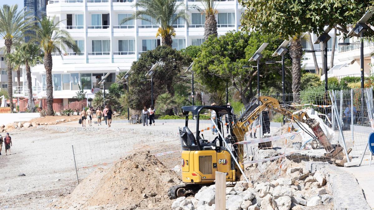 Imagen de archivo de obras en Platja d'en Bossa.