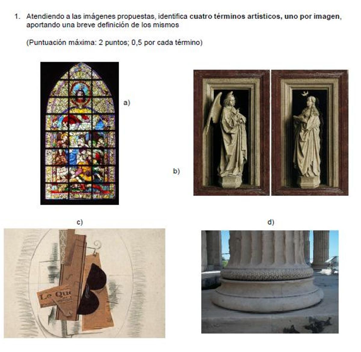 Bloque I del examen de Historia del Arte de la PAU 2026 en Madrid