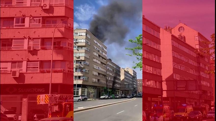 Incendio en la Av. Tres Cruces