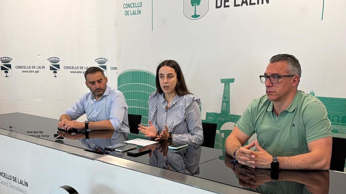Areán, Seijas y Varela en la presentación de la Gala do Deporte de Lalín.