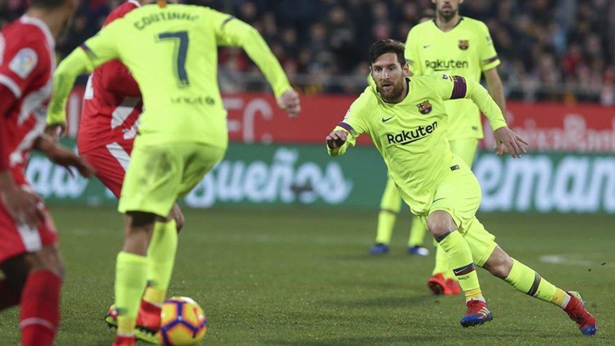 Leo Messi celebró un gol en Montilivi por vez primera