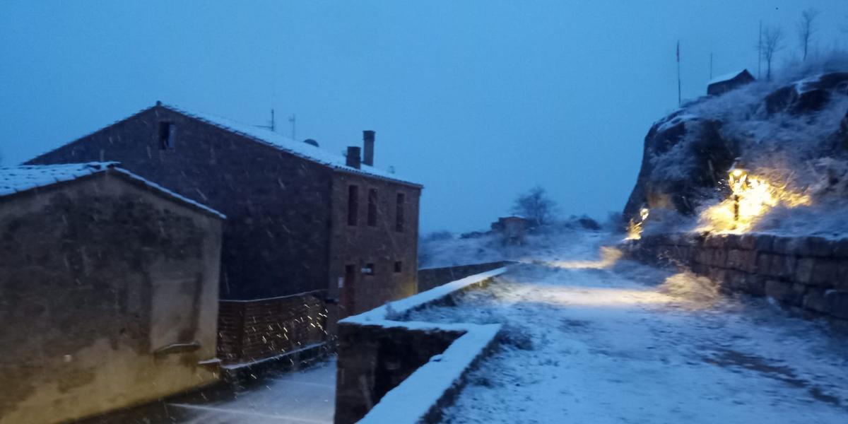 La nevada d'aquest dilluns a Castelladral