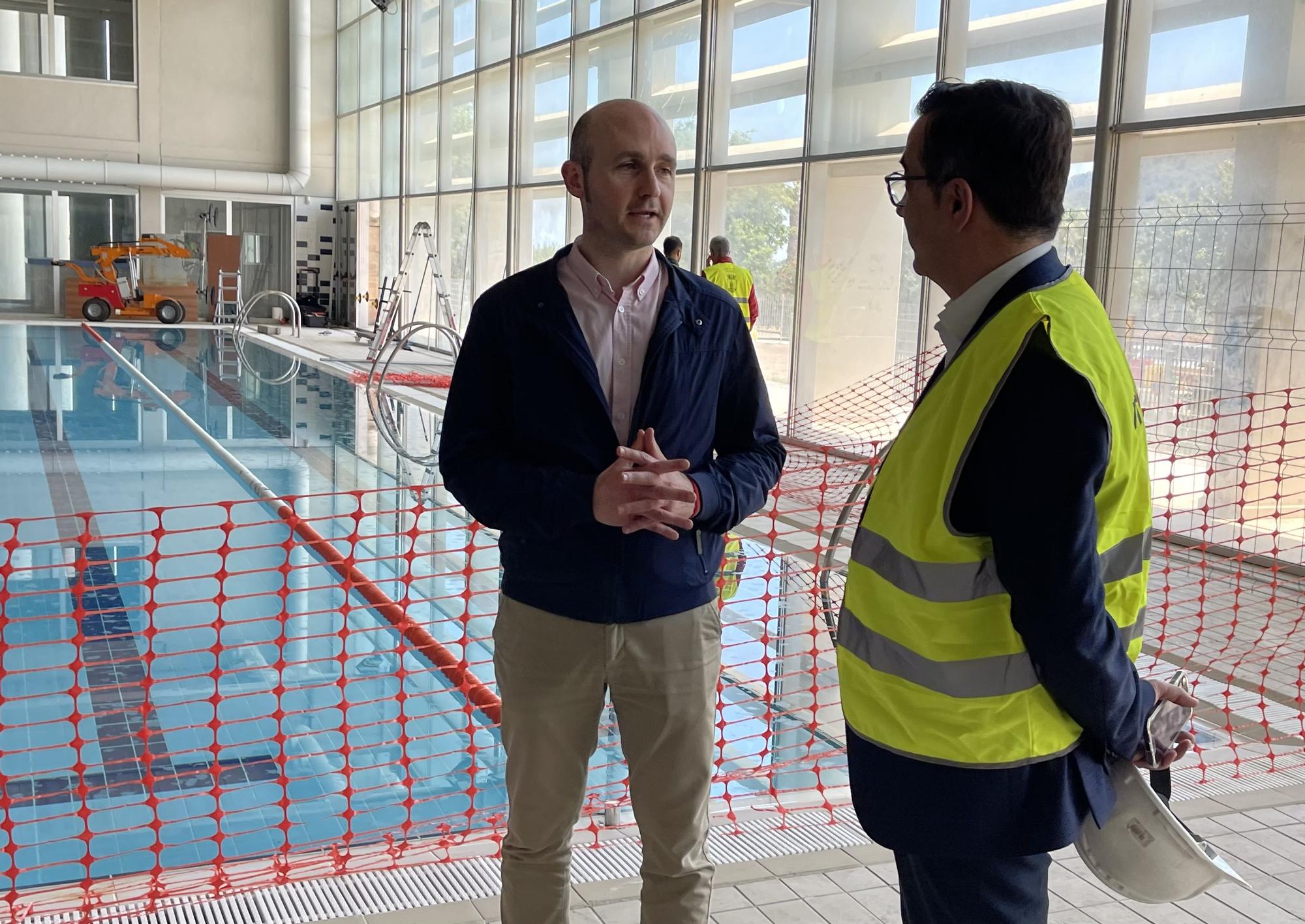 Así están las obras de la piscina de Tavernes