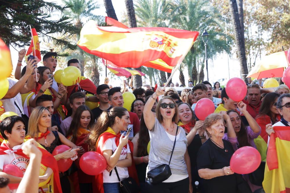 Más de 300 personas se manifiestan en Palma en el día de la Hispanidad