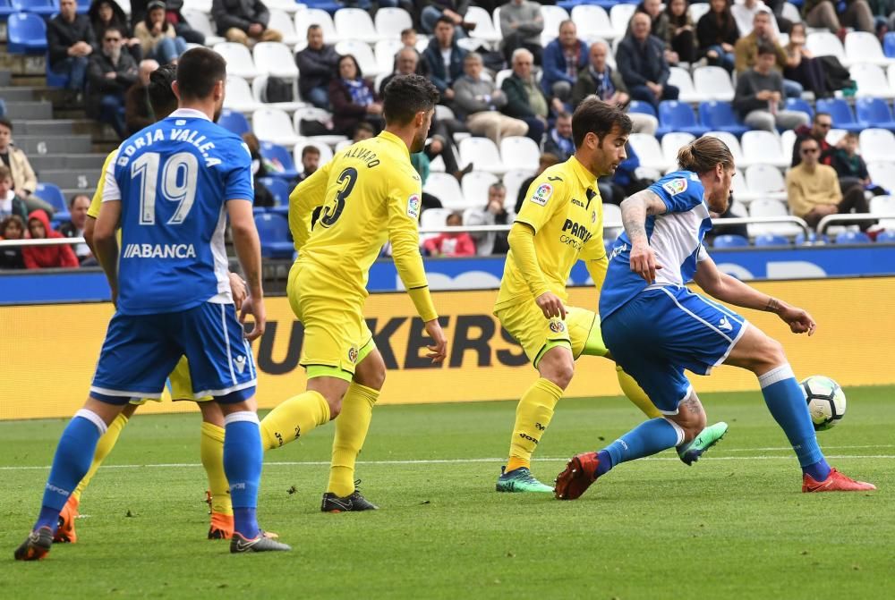 El Dépor cae ante el Villarreal en Riazor