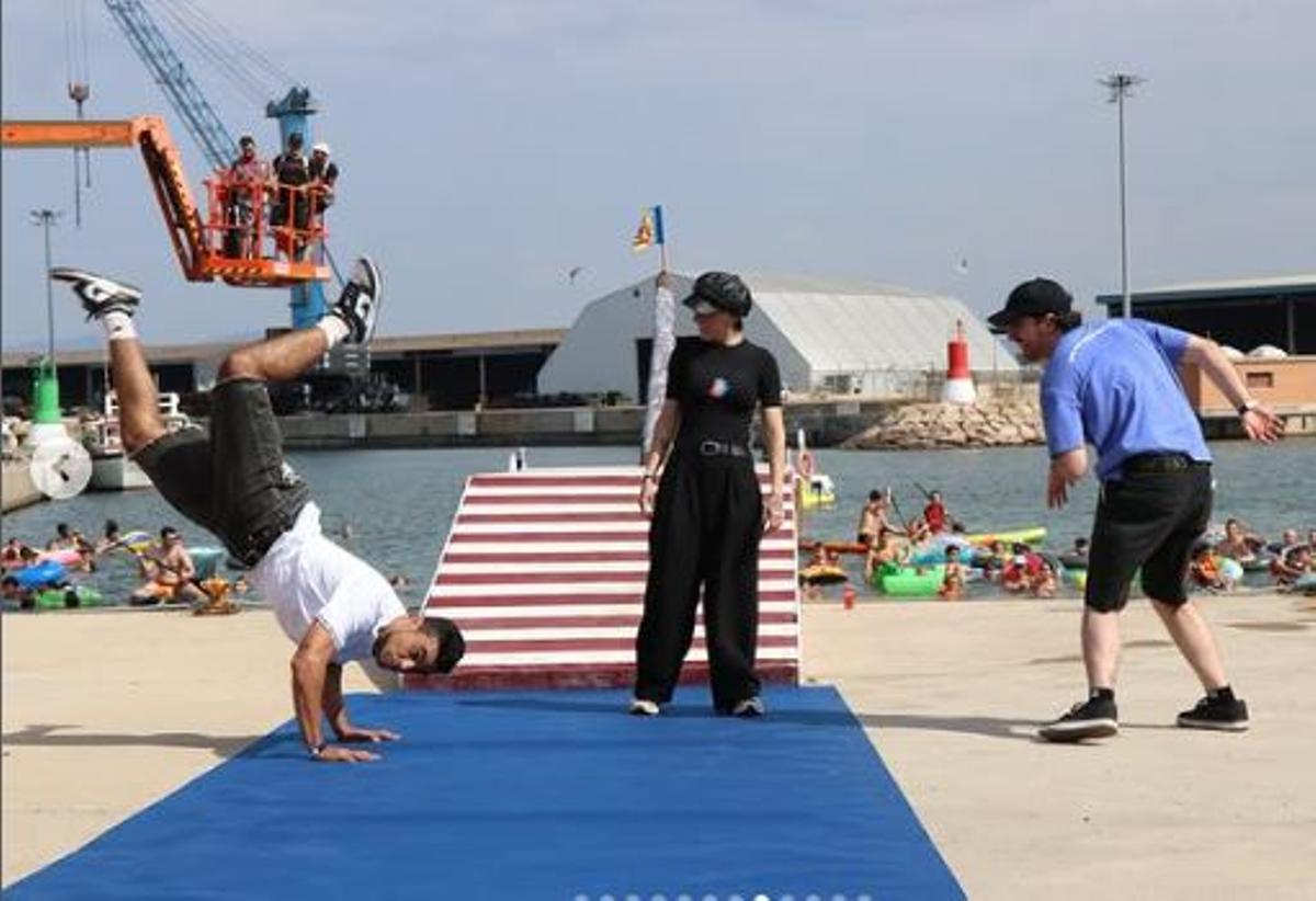 Reforzadas cucañas marítimas en el Port de Sagunt