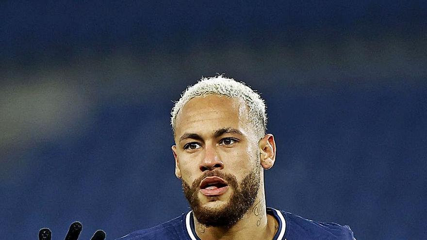 Neymar celebra un gol con el PSG. |  // IAN LANGSDON