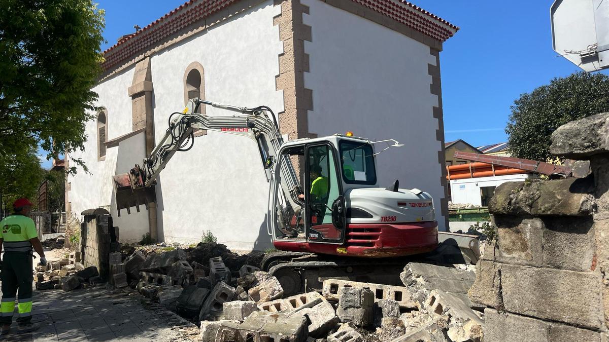 Momentos del derribo del Muro.