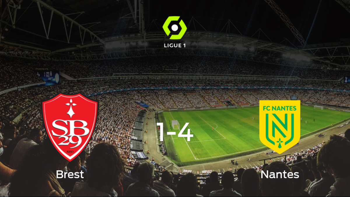 Triunfo del FC Nantes tras golear 1-4 en el estadio del Brest