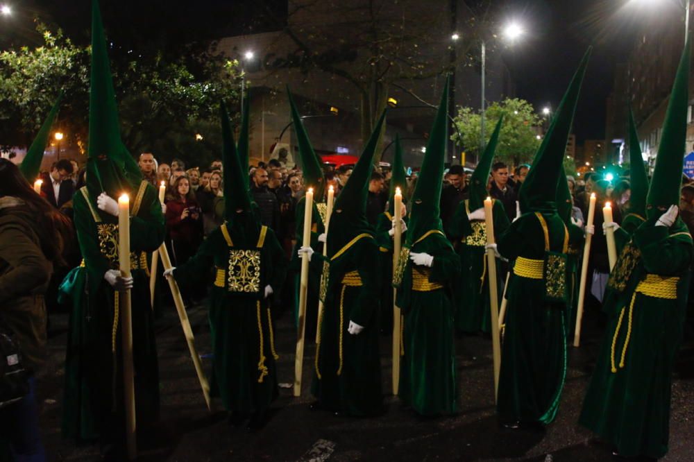 Las imágenes de la cofradía de la Esperanza, la última en procesionar en el Jueves Santo de la Semana Santa de Málaga