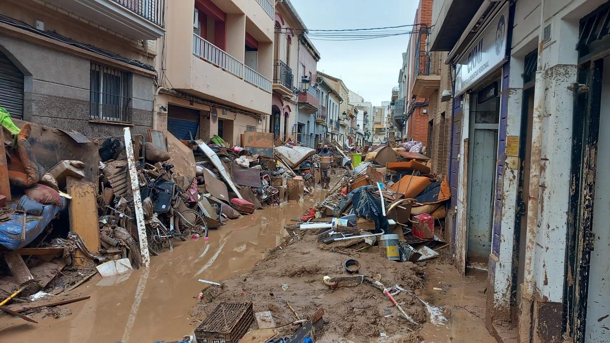 Imagen de Paiporta días después de la dana del 29 de octubre.