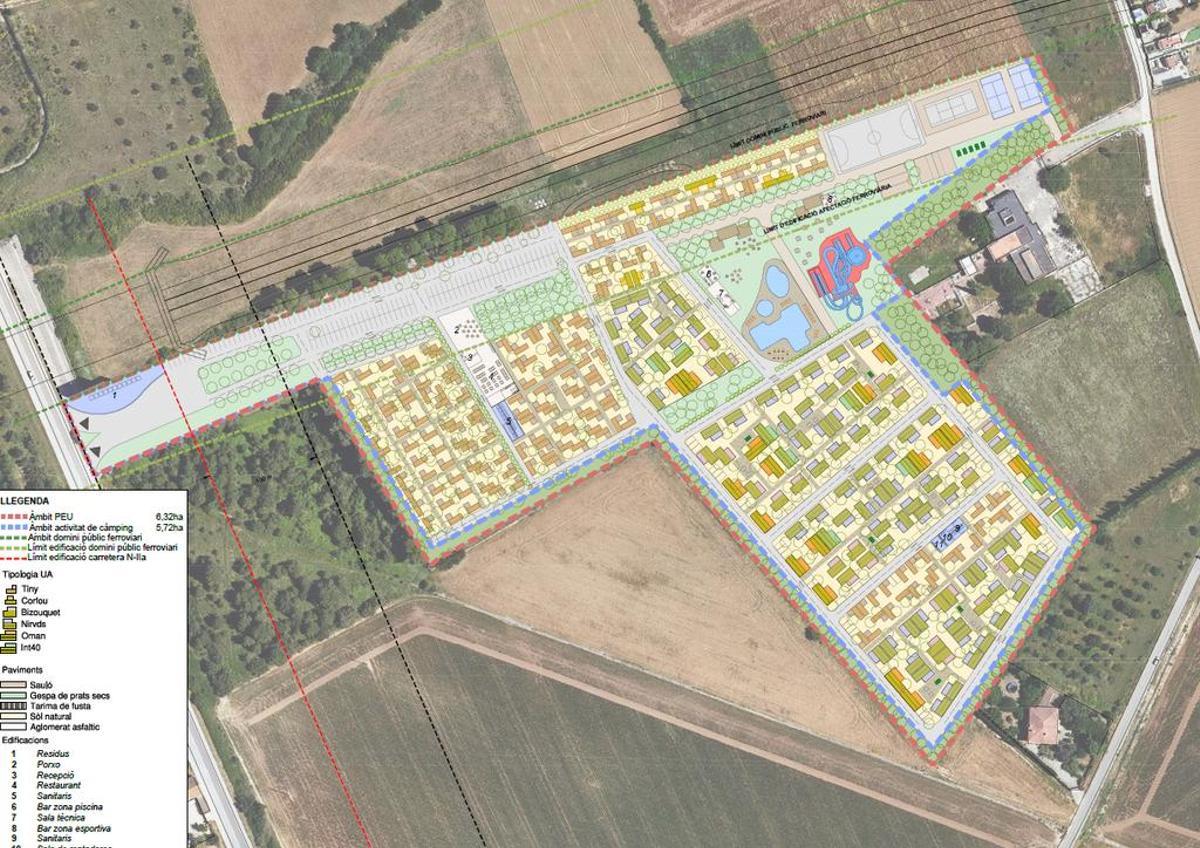 Plànol del projecte presentat per l'empresa promotora del nou càmping