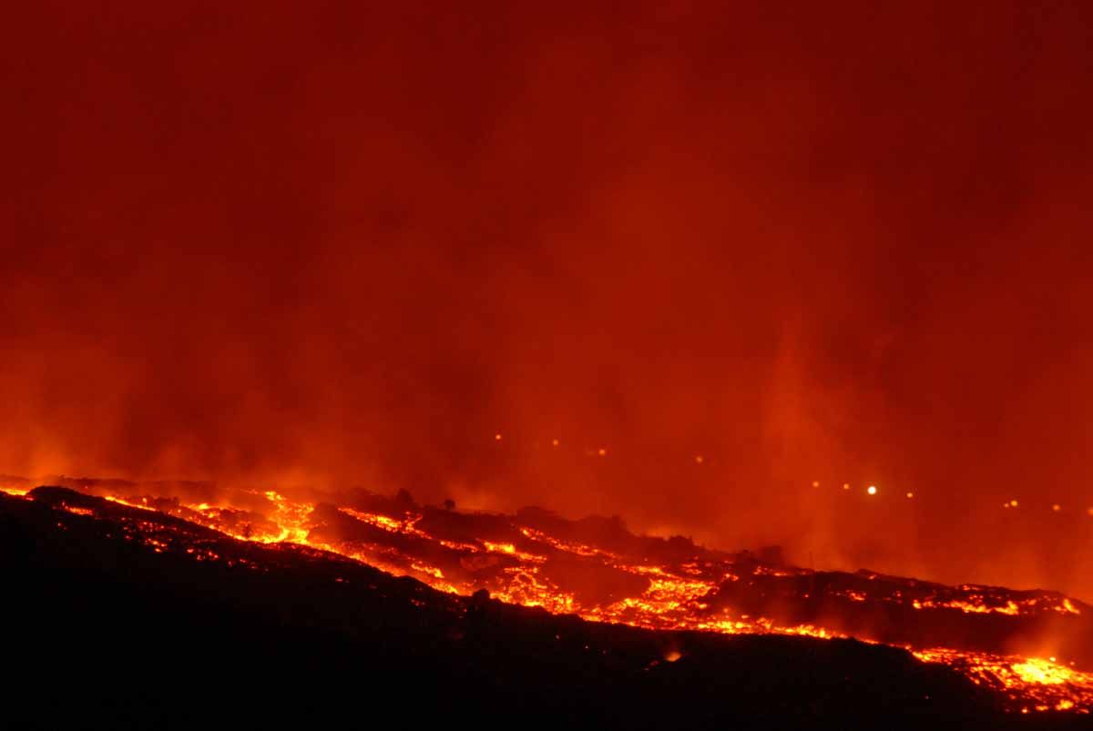 Imágenes del volcán de La palma