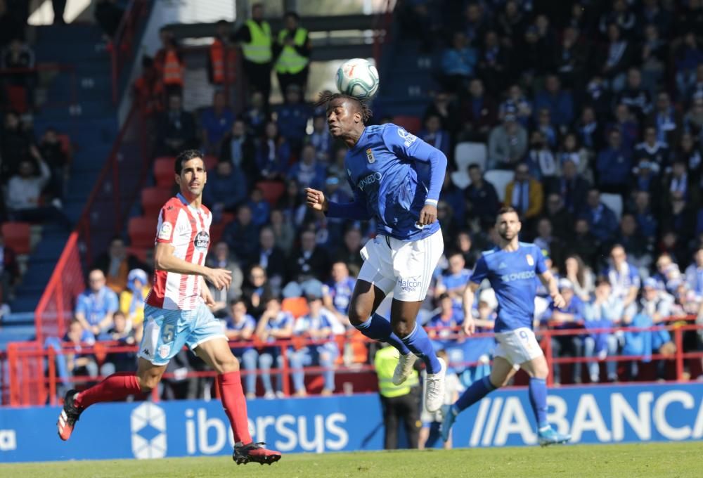 El partido del Oviedo en Lugo, en imágenes