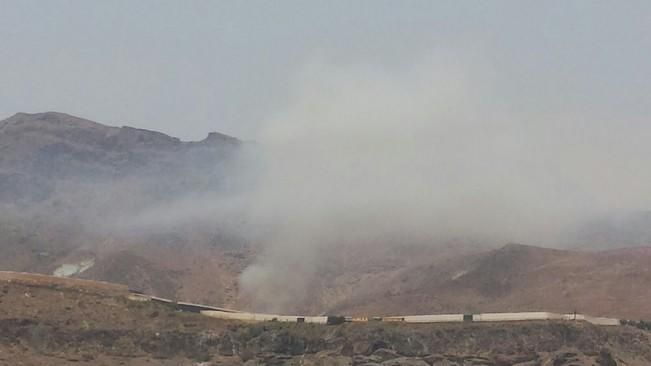 Incendio en un vertedero de La Aldea