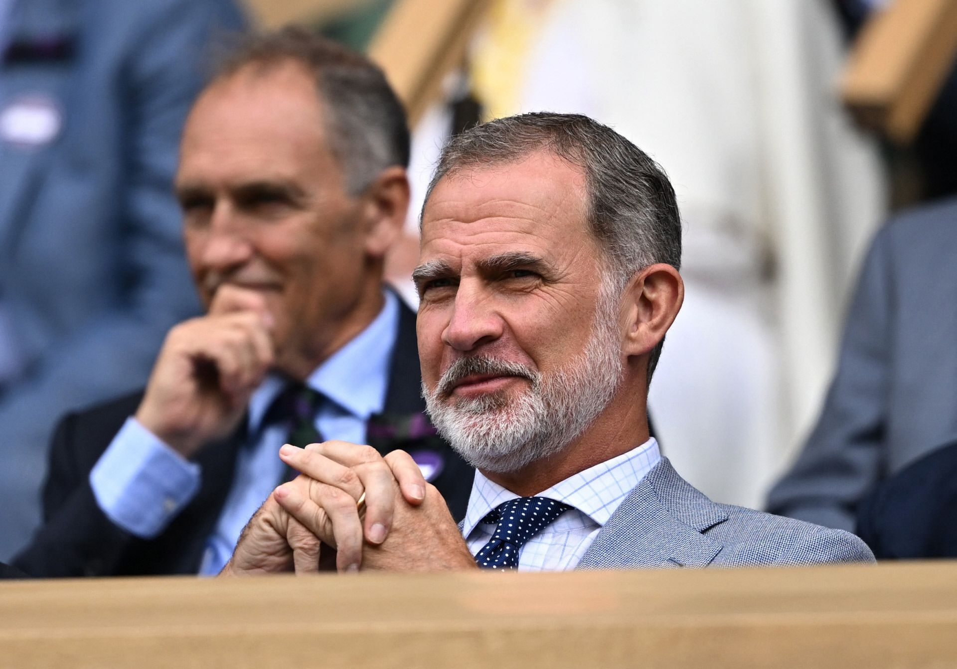 El rey Felipe VI asiste a la final de Wimbledon 2023