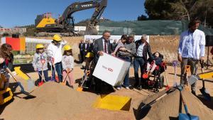 Acto de colocación de la primera piedra del nuevo edificio Únicas del Hospital Sant Joan de Déu, para tratar las enfermedades minoritarias.