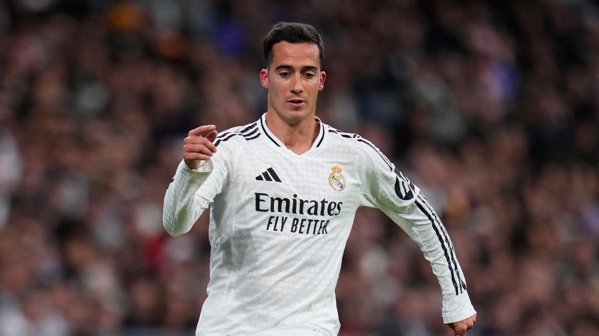 Lucas Vázquez, durante el partido contra el Arsenal
