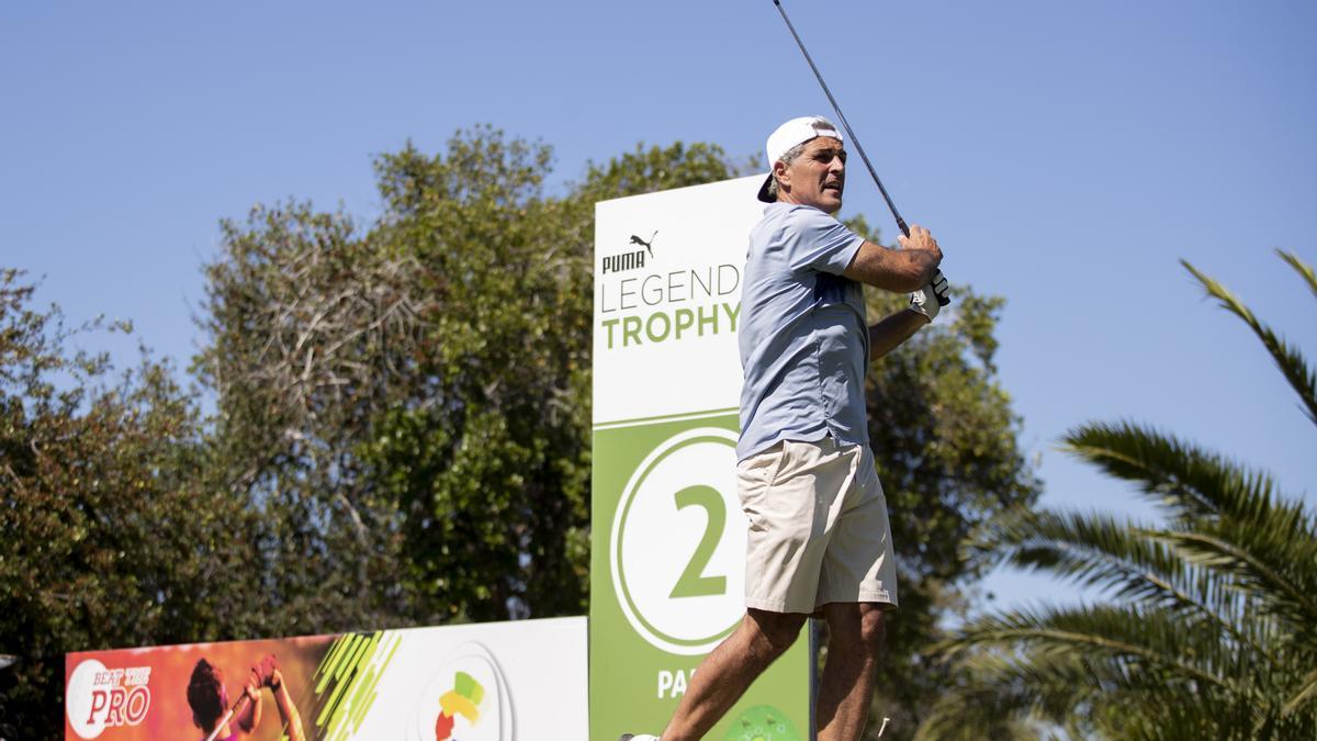 Guardiola, Laporta, Platini y Alemany en el primer día del Legends Trophy de Golf en Son Servera