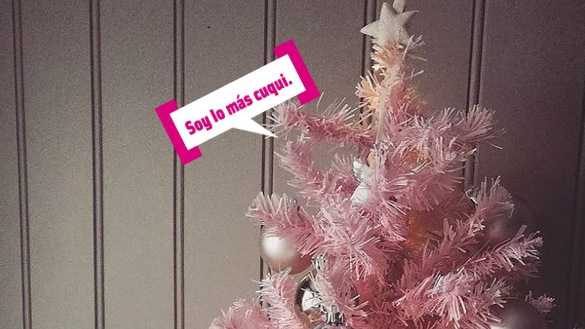 Árbol Navidad rosa cuqui