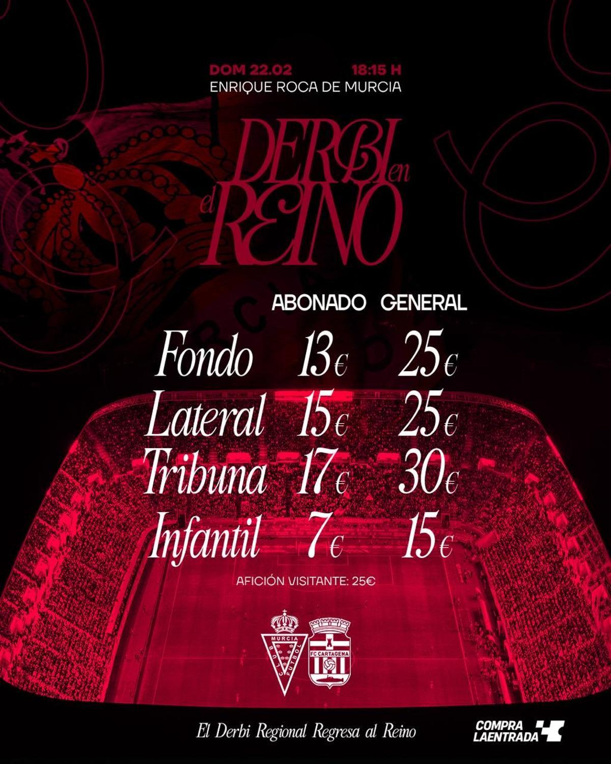 Los precios de las entradas para el derbi