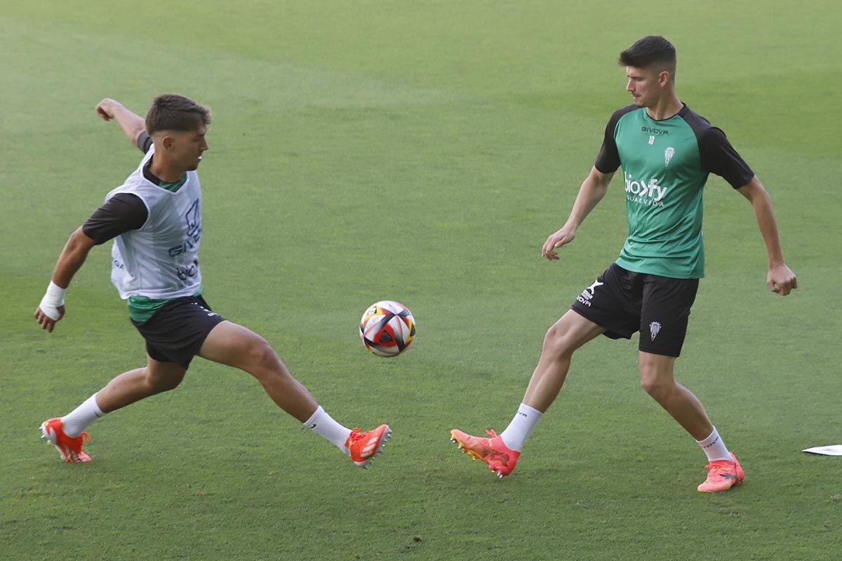 El último entrenamiento del Córdoba antes del partido decisivo, en imágenes