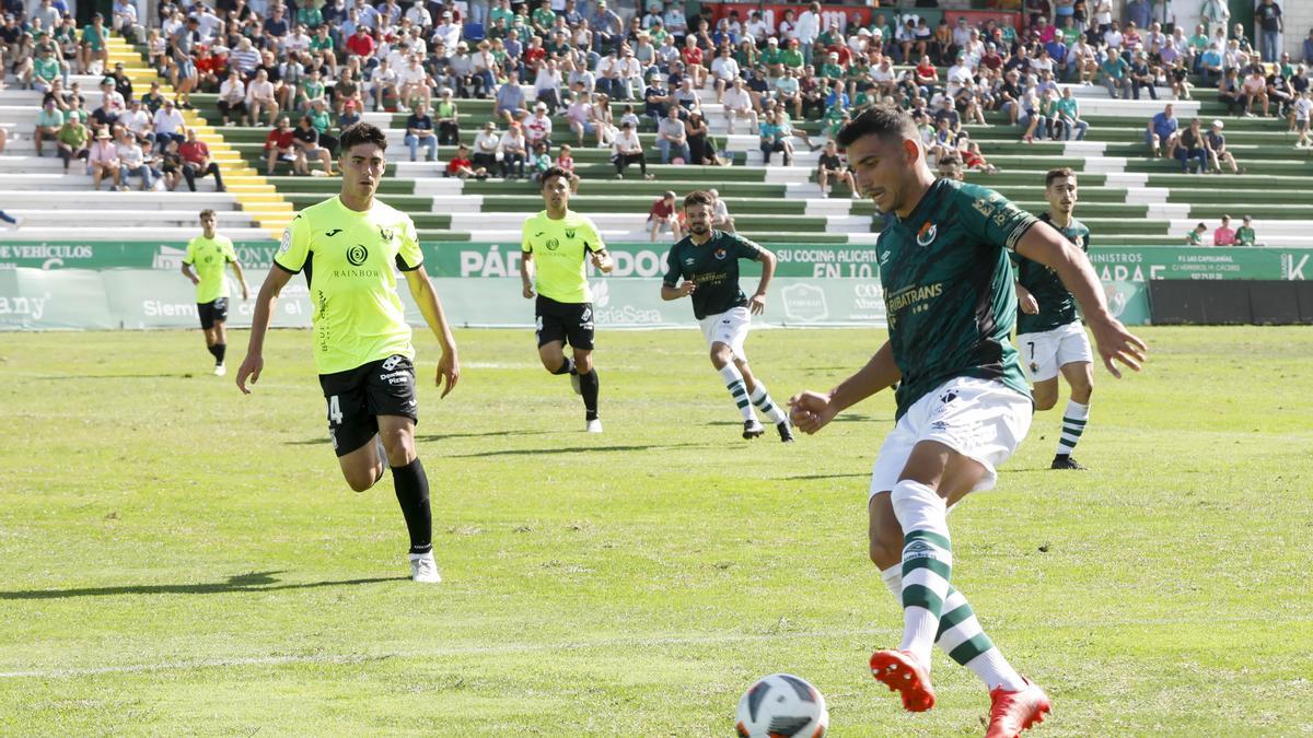 David Grande, en la imagen ante el Leganés, tuvo una gran oportunidad para hacer gol.