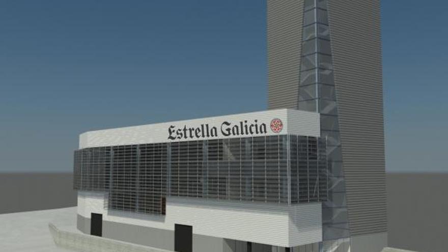 Recreación virtual de la ampliación de Estrella Galicia en A Grela.